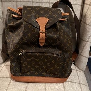 Authentic Louis Vuitton Backpack Montsouris GM Monogram
